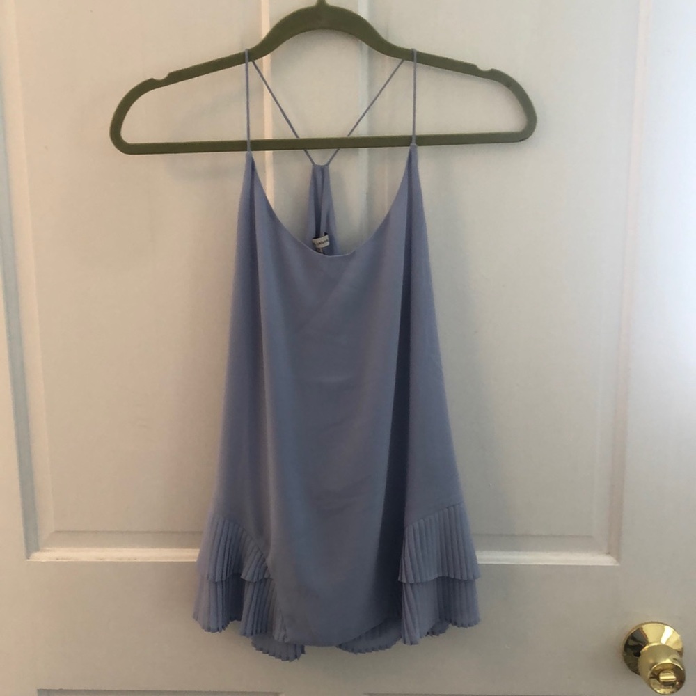 Racer back blue tank